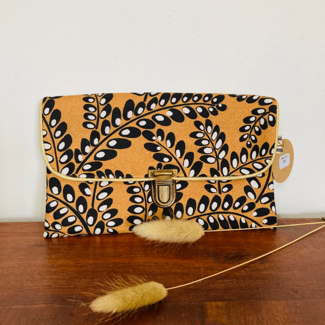 Portefeuille ceinture moutarde