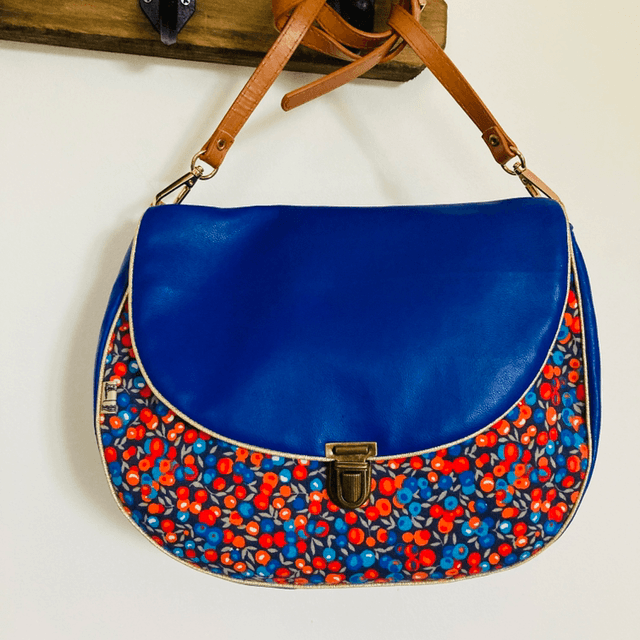 Sac Prune simili bleu 